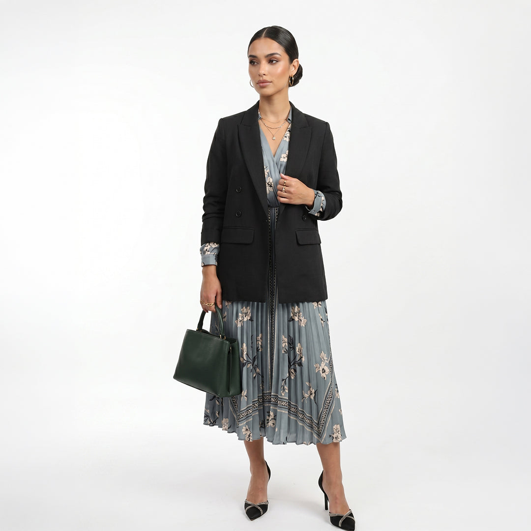 Black Buttoned Blazer