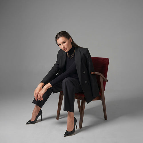 Black Buttoned Blazer
